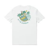 Castlebeard Hawaiian Tee For Men In the Elements By Loindaflow Tee Crew Neck 100% Cotton - WHITE By Laihha Organna, view 2