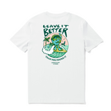 Castlebeard Hawaiian Tee For Men Leave It Better By Loindaflow Tee Crew Neck 100% Cotton - WHITE By Laihha Organna, view 2