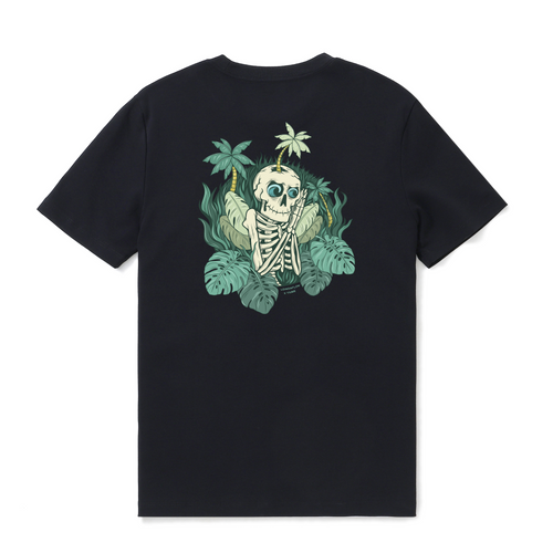 Castlebeard Hawaiian Tee For Men Mind Surfing By Loindaflow Tee Crew Neck 100% Cotton - BLACK By Laihha Organna