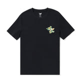 Castlebeard Hawaiian Tee For Men More Surf - Less Work By Loindaflow Tee Crew Neck 100% Cotton - BLACK By Laihha Organna, view 3