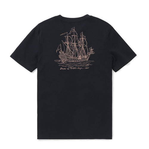 Castlebeard Hawaiian Tee For Men Nostalgic Voyage Tee Crew Neck 100% Cotton By Cigar