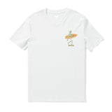 Castlebeard Hawaiian Tee For Men Out There☠️ 🌊BY LOINDAFLOW Tee Crew Neck 100% Cotton - WHITE By Laihha Organna, view 3