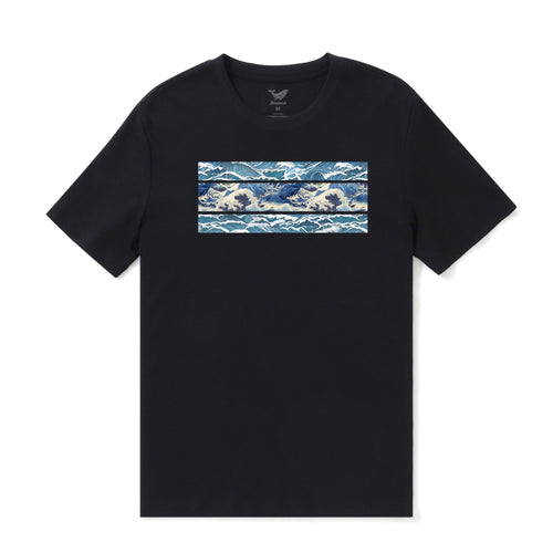Castlebeard Hawaiian Tee For Men Riptide Rhapsody Tee Crew Neck 100% Cotton By Sun