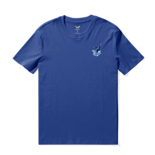 Castlebeard Hawaiian Tee For Men Sailfish Splash Tee Crew Neck 100% Cotton By Sun