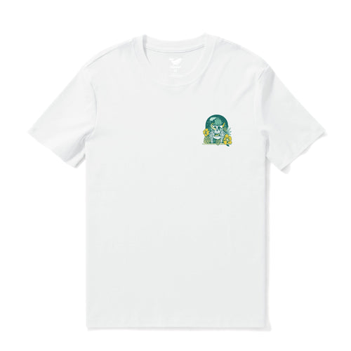 Castlebeard Hawaiian Tee For Men Strange Skull By Loindaflow Tee Crew Neck 100% Cotton - WHITE By Laihha Organna