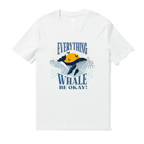 Castlebeard Hawaiian Tee For Men Sunset Whale Chorus Tee Crew Neck 100% Cotton By Shawn