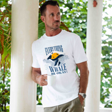 Castlebeard Hawaiian Tee For Men Sunset Whale Chorus Tee Crew Neck 100% Cotton By Shawn, view 2