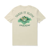 Castlebeard Hawaiian Tee For Men Takin It Slow By Loindaflow Tee Crew Neck 100% Cotton - BEIGE By Laihha Organna, view 2