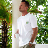 Castlebeard Hawaiian Tee For Men Takin It Slow By Loindaflow Tee Crew Neck 100% Cotton - WHITE By Laihha Organna, view 2