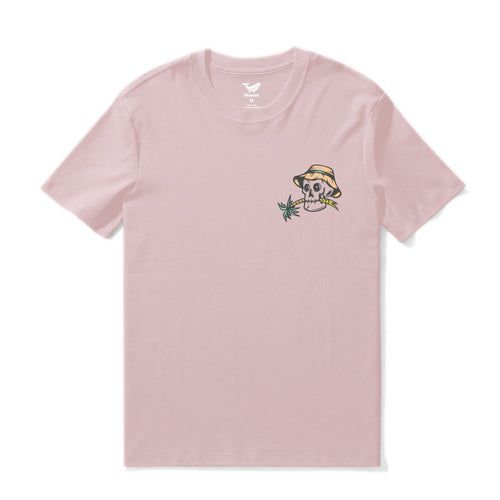 Castlebeard Hawaiian Tee For Men Taste of Tropical By Loindaflow Tee Crew Neck 100% Cotton - PINK By Laihha Organna