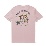 Castlebeard Hawaiian Tee For Men Taste of Tropical By Loindaflow Tee Crew Neck 100% Cotton - PINK By Laihha Organna, view 2