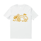 Castlebeard Hawaiian Tee For Men The Year of the Dragon Tee Crew Neck 100% Cotton - WHITE By Shawn, view 3