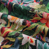 Castlebeard Hawaiian Tropical Shirt For Men Floral Butterfly Fantasy Shirt Camp Collar 100% Cotton By Cigar, view 5