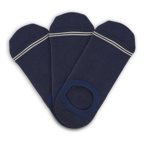 Castlebeard Heston Navy No Show - 3-Pack