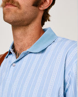 Castlebeard Homestead Men's Western Golf Polo – Sky, view 3