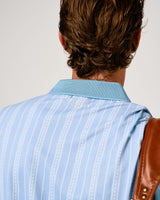 Castlebeard Homestead Men's Western Golf Polo – Sky, view 5