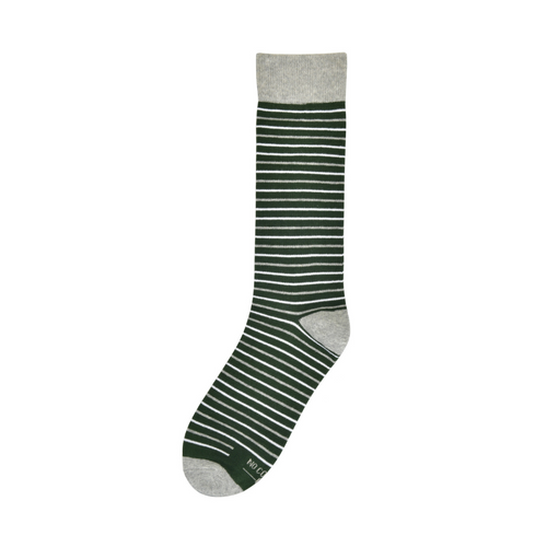 Castlebeard Hunter Green and White Striped Socks