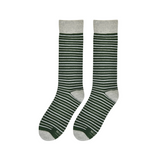 Castlebeard Hunter Green and White Striped Socks, view 2
