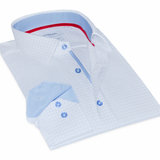 Castlebeard James Button-Up Shirt With Contrast Details // Blue Check // Contemporary Fit (Regular), view 5