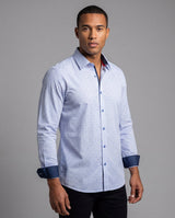 Castlebeard Jordan Button-Up Shirt With Contrast Details // Navy Stripe // Contemporary Fit (Regular), view 2