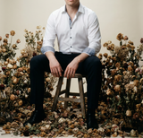 Castlebeard Joseph Button-Up Shirt With Contrast Details // White // Contemporary Fit (Regular), view 5