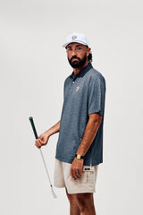 Castlebeard Labyrinth Polo - Navy / Western Sky, view 3