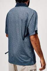 Castlebeard Labyrinth Polo - Navy / Western Sky, view 5