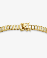 Castlebeard Laura Gold Emerald-Cut CZ Tennis Bracelet, view 3