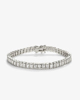 Castlebeard Laura Gold Emerald-Cut CZ Tennis Bracelet, view 5