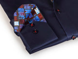 Castlebeard Legendary  Button-Up Shirt With Contrast Details // Navy // Contemporary Fit (Regular) - Size Medium, view 2