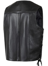 Castlebeard Legendary Dixon Men's Leather Motorcycle Vest, view 3