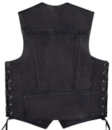 Castlebeard Legendary Gunslinger Men's Leather Vest, view 2