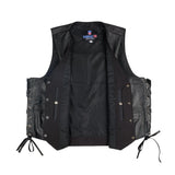 Castlebeard Legendary Gunslinger Men's Leather Vest, view 3