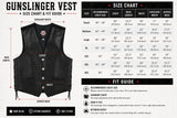 Castlebeard Legendary Gunslinger Men's Leather Vest, view 4