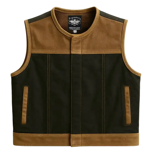 Castlebeard Legendary LowLife NCP Canvas & Leather Vest — Tobacco