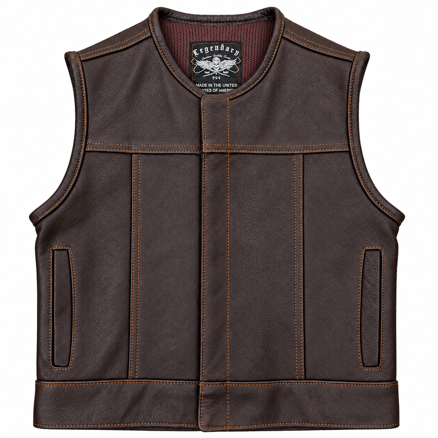 Castlebeard Legendary LowLife NCP Dark Chocolate Leather Vest