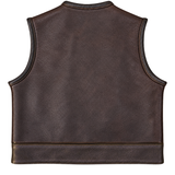 Castlebeard Legendary LowLife NCP Dark Chocolate Leather Vest, view 2