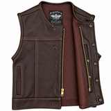 Castlebeard Legendary LowLife NCP Dark Chocolate Leather Vest, view 3