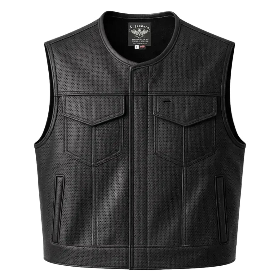 Castlebeard Legendary LowLife Perforated Leather Club Vest