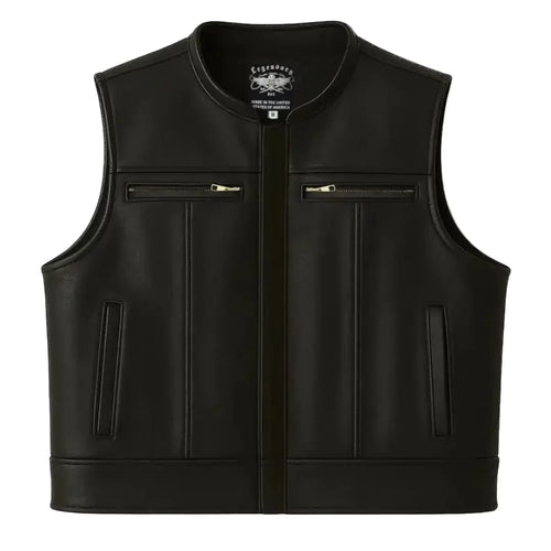 Castlebeard Legendary Lowlife Z Black Leather Club Vest