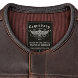 Castlebeard Legendary Lowlife Z Dark Chocolate Leather Vest, view 6