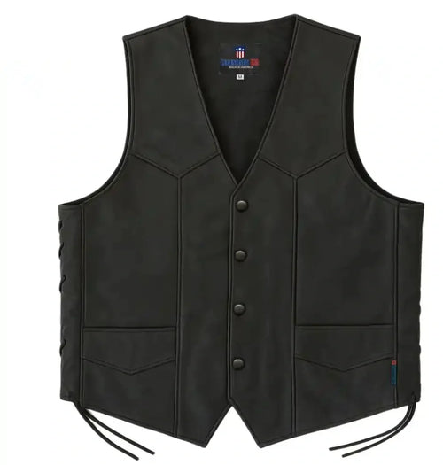 Castlebeard Legendary Men's Leather Club Motorcycle Vest