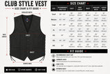 Castlebeard Legendary Men's Leather Club Motorcycle Vest, view 3