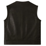 Castlebeard Legendary Outlaw Men's Leather Motorcycle Vest, view 2