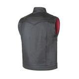 Castlebeard Legendary Reaper Men's Leather Club Vest, view 3