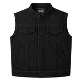 Castlebeard Legendary Revolution Men's Black Denim Vest, view 2