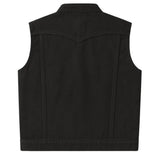 Castlebeard Legendary Revolution Men's Black Denim Vest, view 3