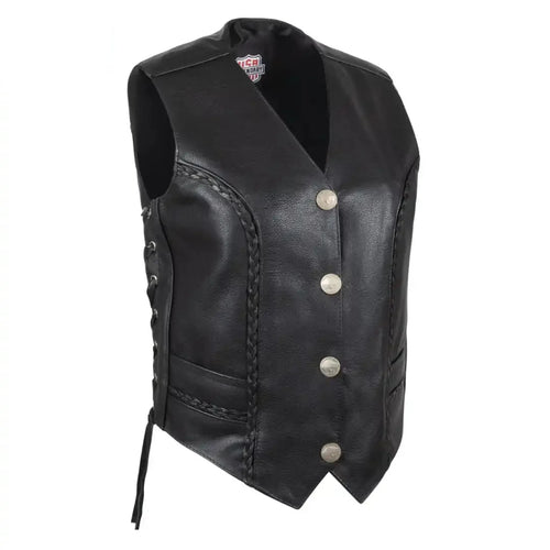 Castlebeard Legendary Vikla Chikla Women's Braided Leather Vest