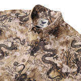 Castlebeard Long Sleeve Hawaiian Shirt For Men Dragon Totem Pattern Cotton Button-down Aloha Shirt By Sun, view 3