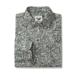 Castlebeard Long Sleeve Hawaiian Shirt For Men Guardian Totem Cotton Button-down Aloha Shirt By Sun, view 2